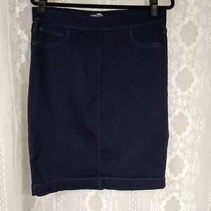 Vintage Ultra Soft Knit Stretch Women's Skirt Size L Color Blue